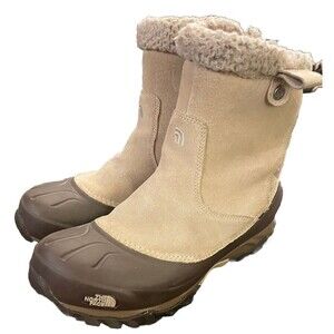 The North Face Winter Snow Boots Heat Seeker Beige/Brown Waterproof Women's 10